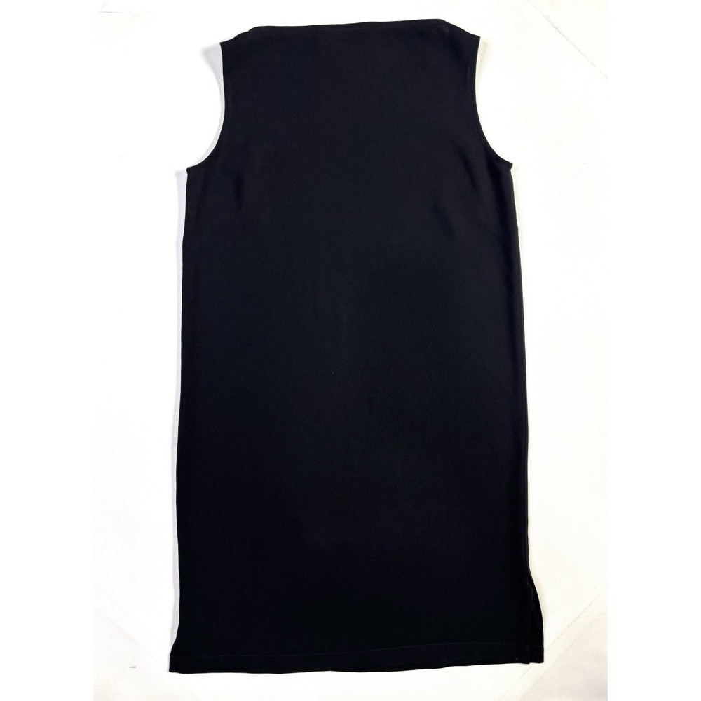 Private Edition by Chico's Dress Size 1 Black Sleeveless Shift Made In USA - Picture 5 of 7